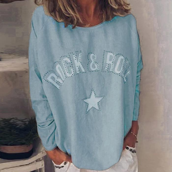Women's Casual Long Sleeve Print T-Shirt