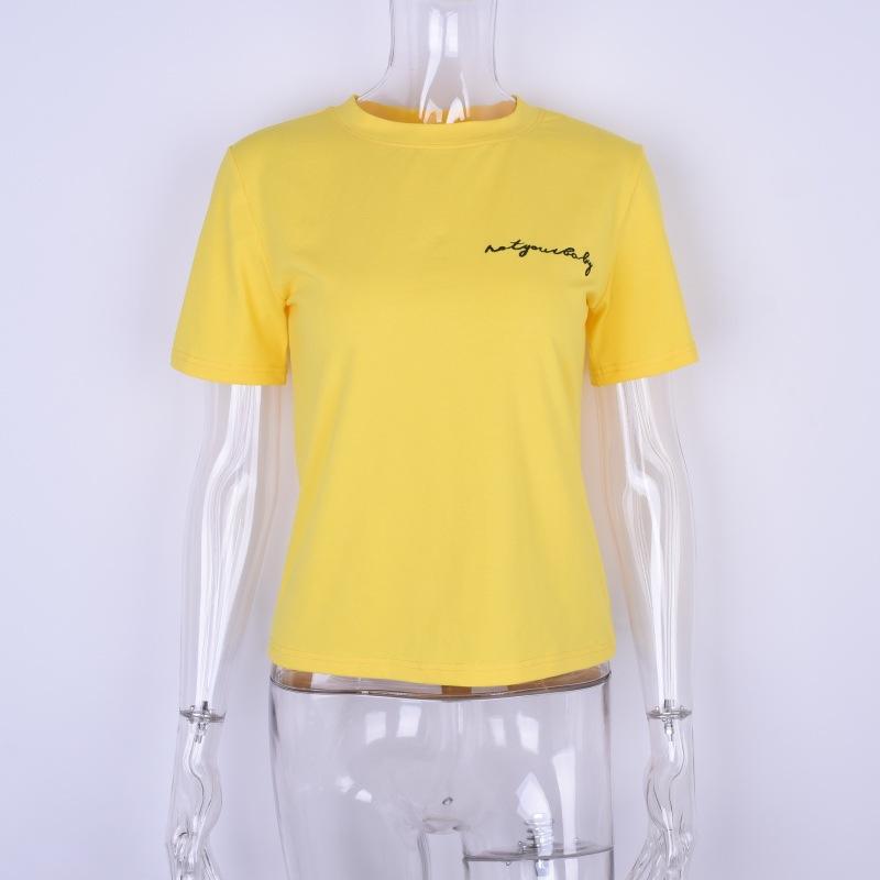 Summer T-shirt for women, with printed letters, cute ladies' tops, short sleeve