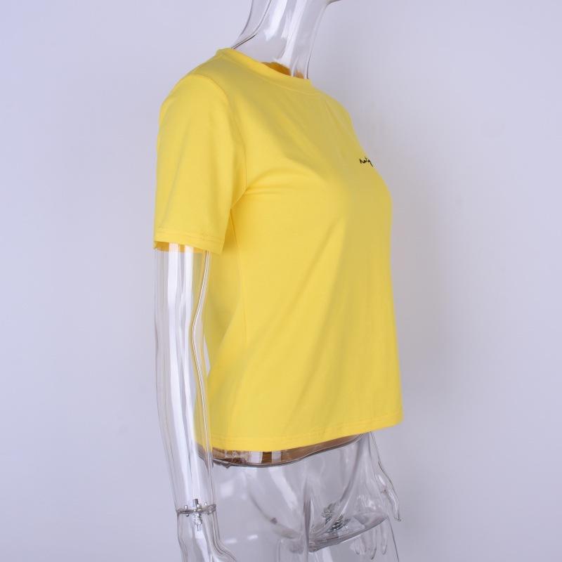 Summer T-shirt for women, with printed letters, cute ladies' tops, short sleeve